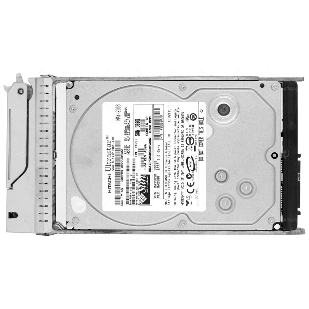 540-7195-01 ORACLE SUN HARD DRIVE 500GB 7.2K 3G SATA 3.5 LFF 390-0383-02